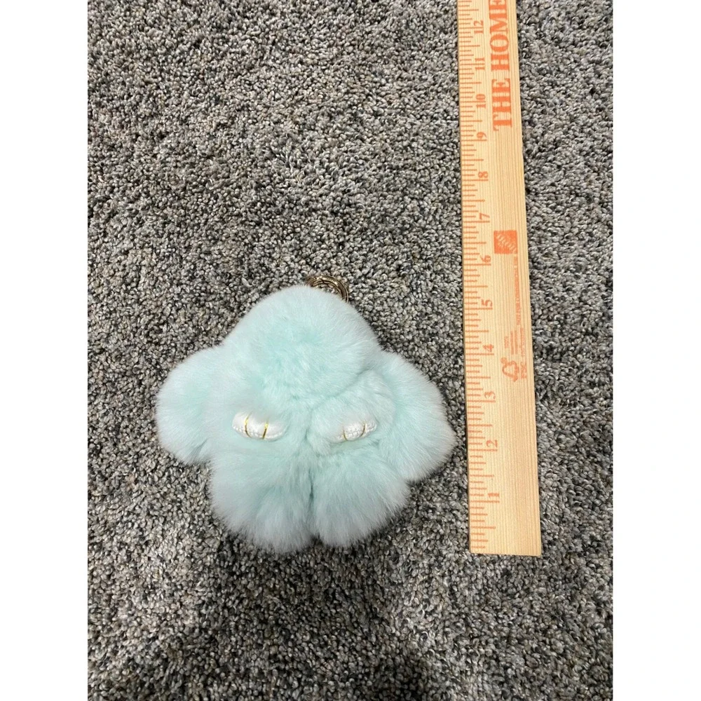 Unbranded Bunny Bag Charm Mint Green Excellent Faux Fur Plush Keychain